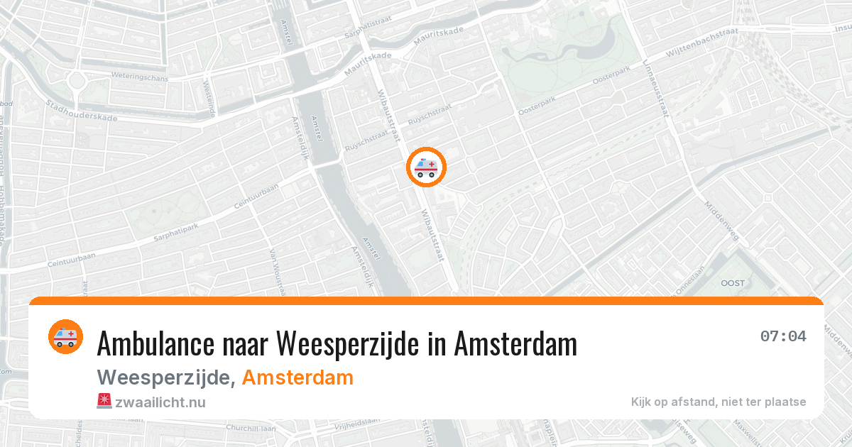 Ambulance naar Weesperzijde in Amsterdam — 22 jan 2026