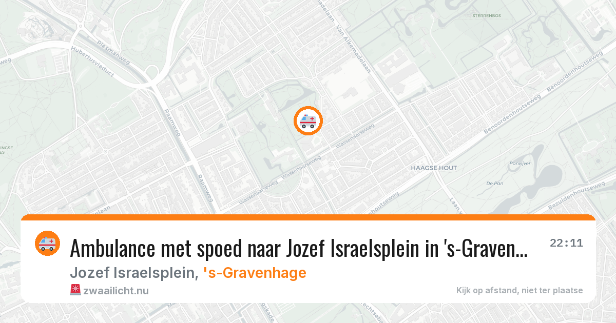 Ambulance met spoed naar Jozef Israelsplein in 's-Gravenhage — 10 mei 2026