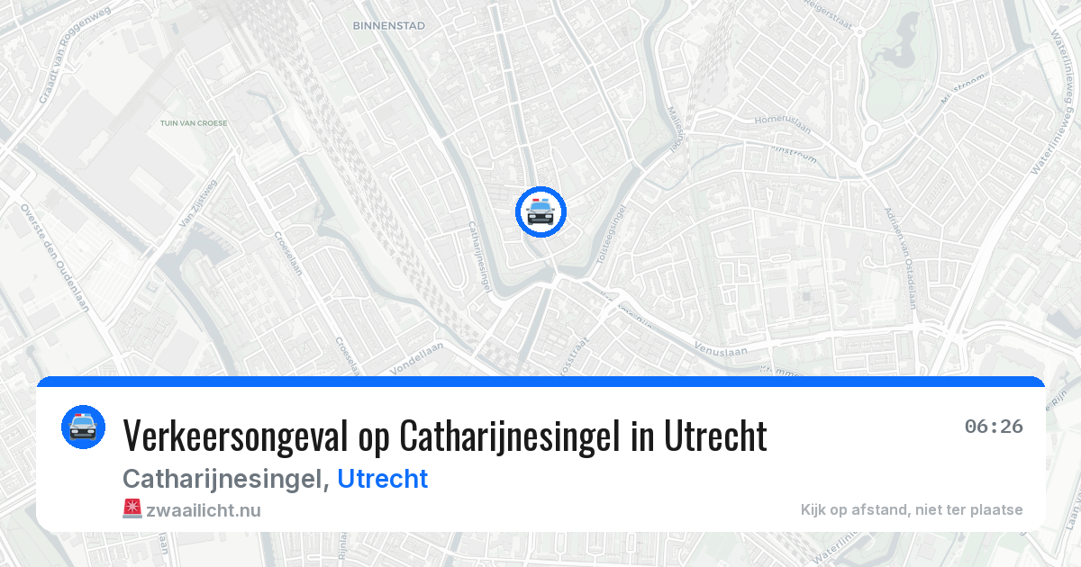 Verkeersongeval op Catharijnesingel in Utrecht — 1 jun 2026