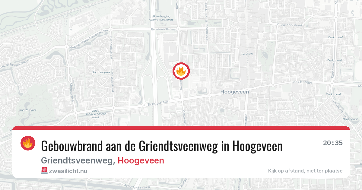 Gebouwbrand aan de Griendtsveenweg in Hoogeveen — 29 apr 2026