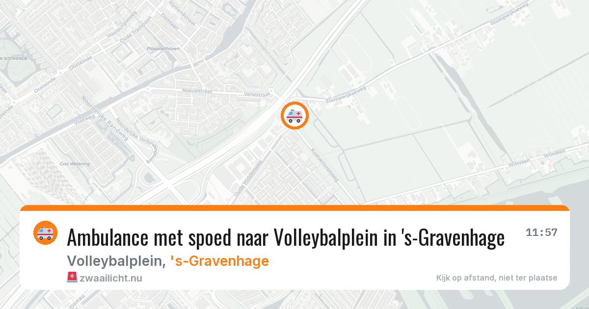 Ambulance met spoed naar Volleybalplein in 's-Gravenhage — 16 jul 2026