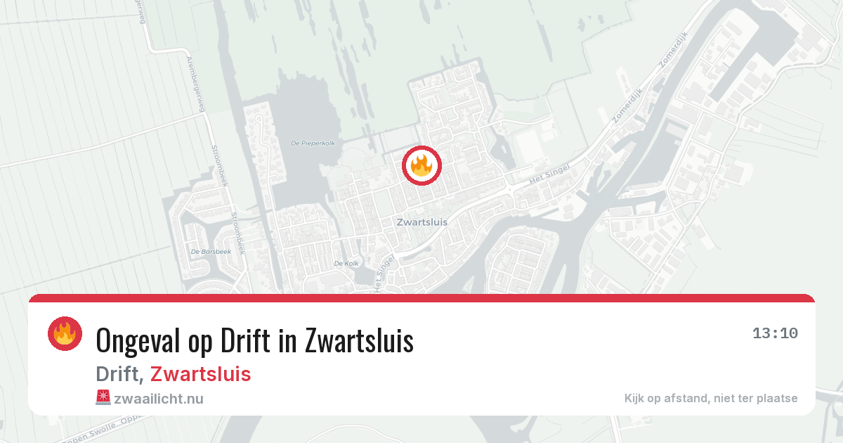 Ongeval op Drift in Zwartsluis — 25 mei 2026