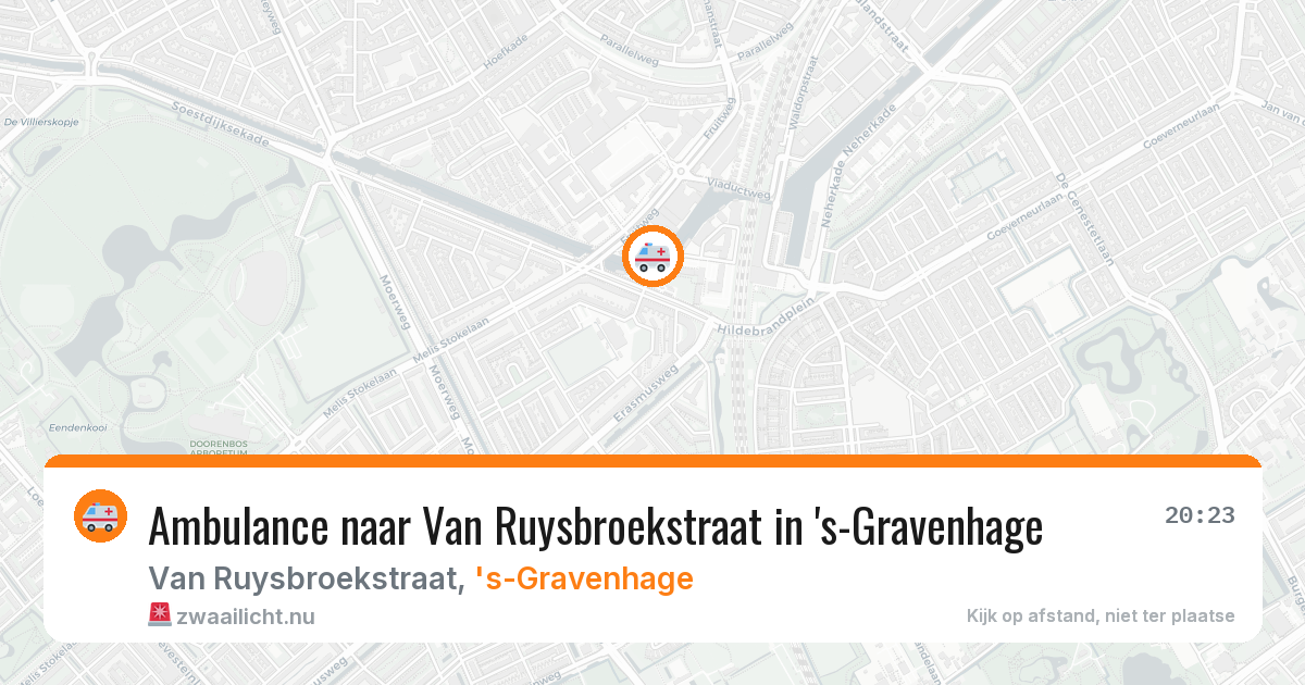 Ambulance naar Van Ruysbroekstraat in 's-Gravenhage — 20 jul 2026