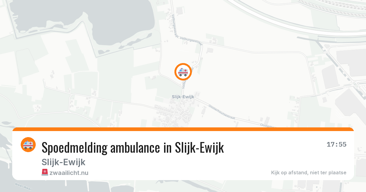 Spoedmelding ambulance in Slijk-Ewijk — 14 mrt 2026
