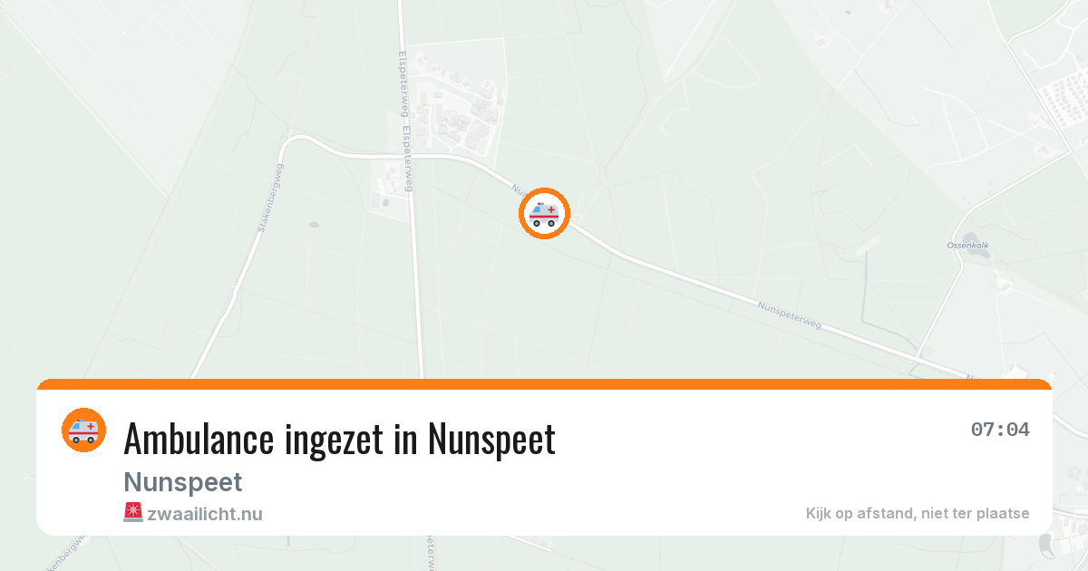 Ambulance ingezet in Nunspeet — 14 jul 2026