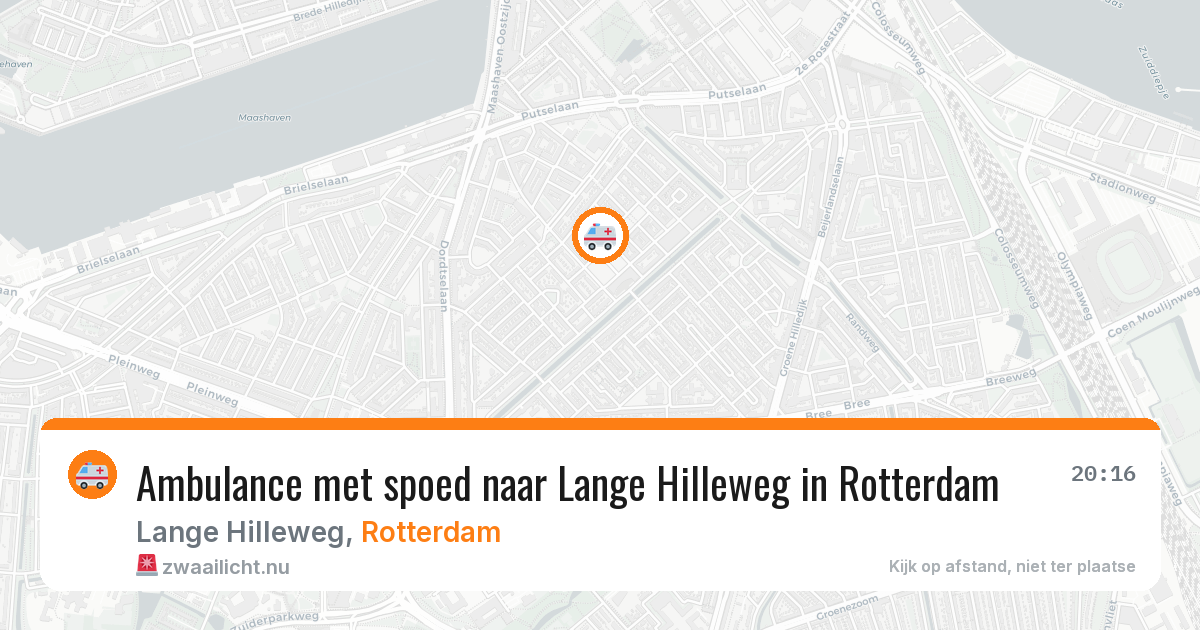 Ambulance met spoed naar Lange Hilleweg in Rotterdam — 1 jun 2026