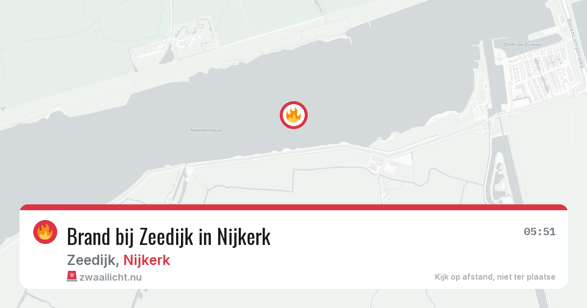 Brand bij Zeedijk in Nijkerk — 16 jul 2026