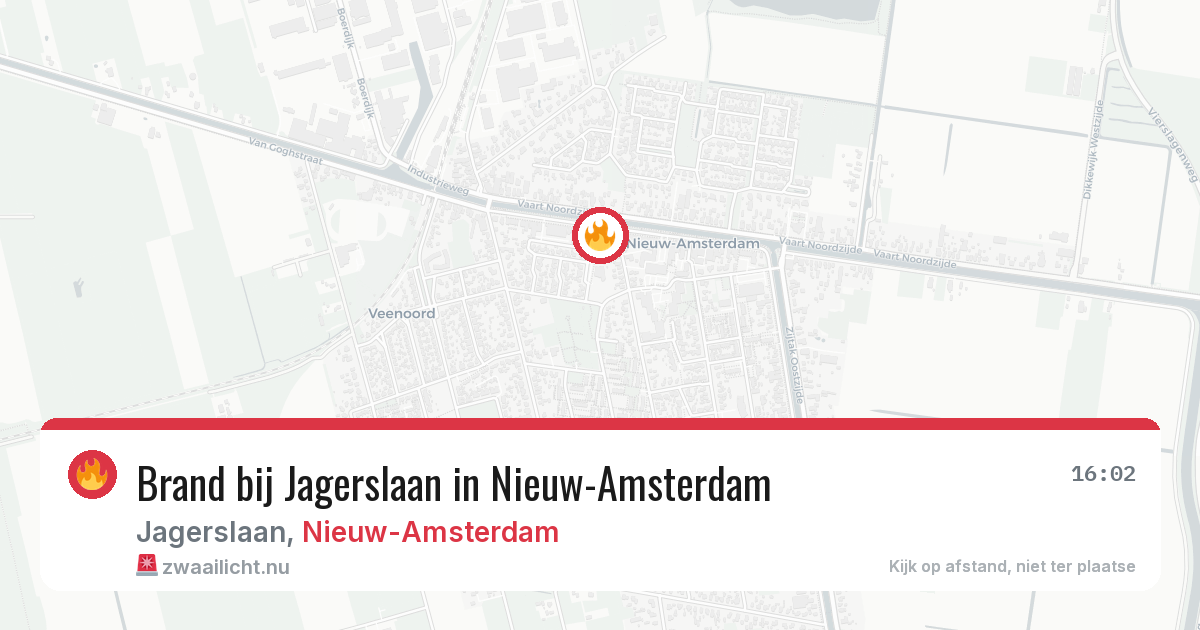 Brand bij Jagerslaan in Nieuw-Amsterdam — 30 mrt 2026