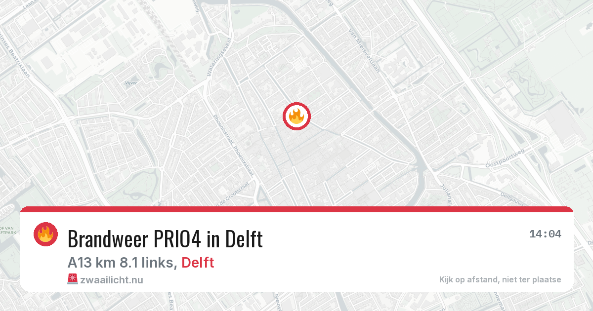 Brandweer PRIO4 in Delft — 30 mrt 2026 | 🚨 Zwaailicht.nu