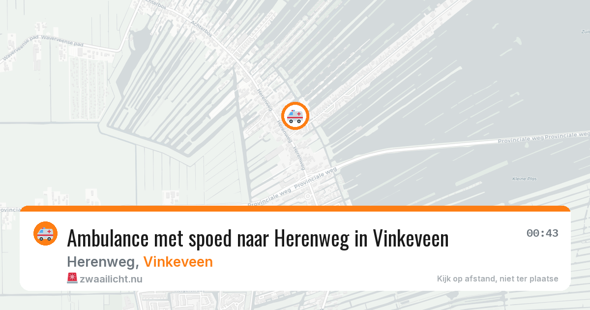 Ambulance met spoed naar Herenweg in Vinkeveen — 3 apr 2026