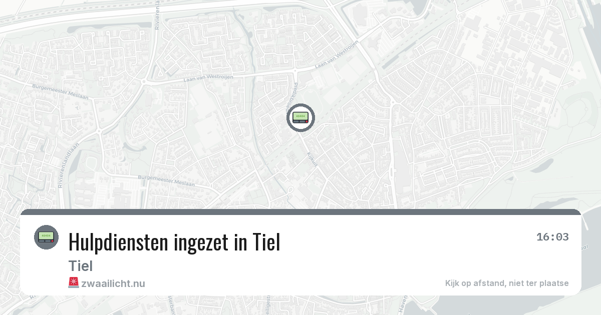 Hulpdiensten ingezet in Tiel — 17 feb 2026 | 🚨 Zwaailicht.nu