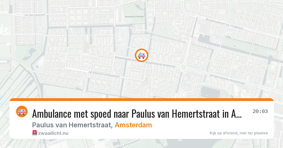 Ambulance met spoed naar Paulus van Hemertstraat in Amsterdam — 27 mei 2026