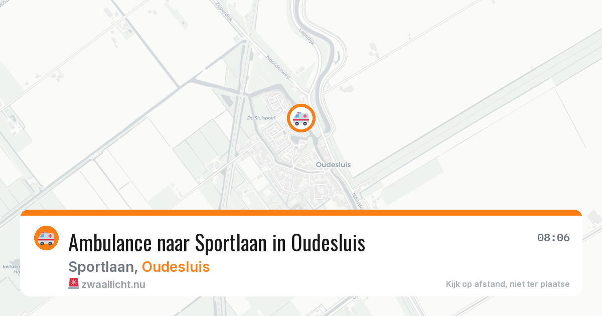 Ambulance naar Sportlaan in Oudesluis — 12 jul 2026