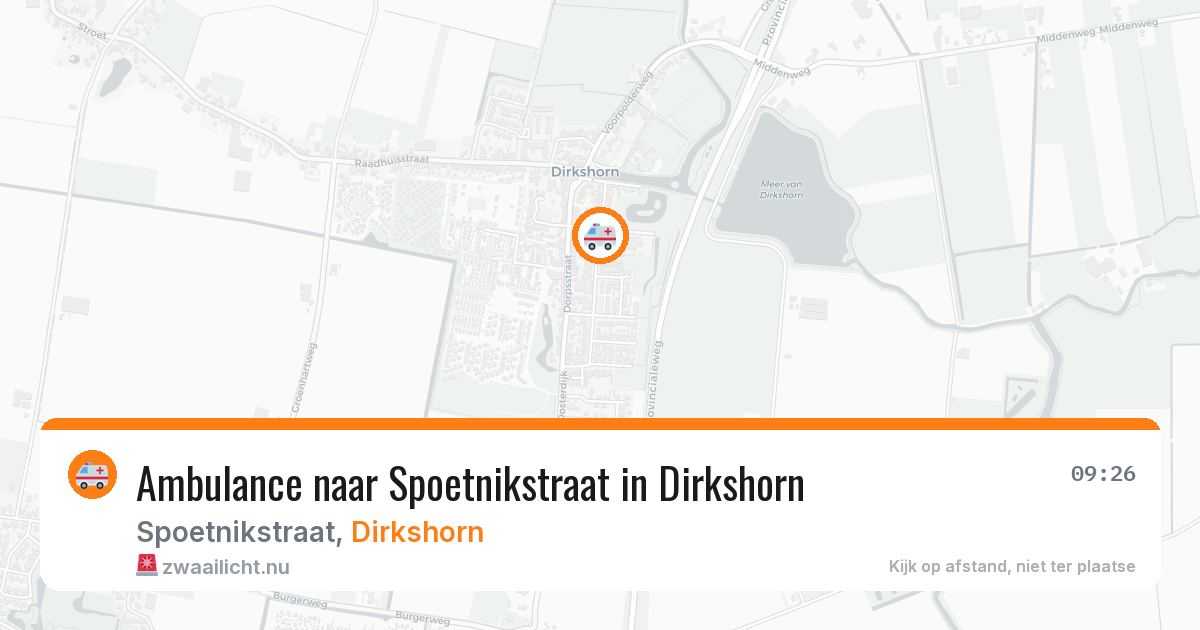 Ambulance naar Spoetnikstraat in Dirkshorn — 18 jul 2026