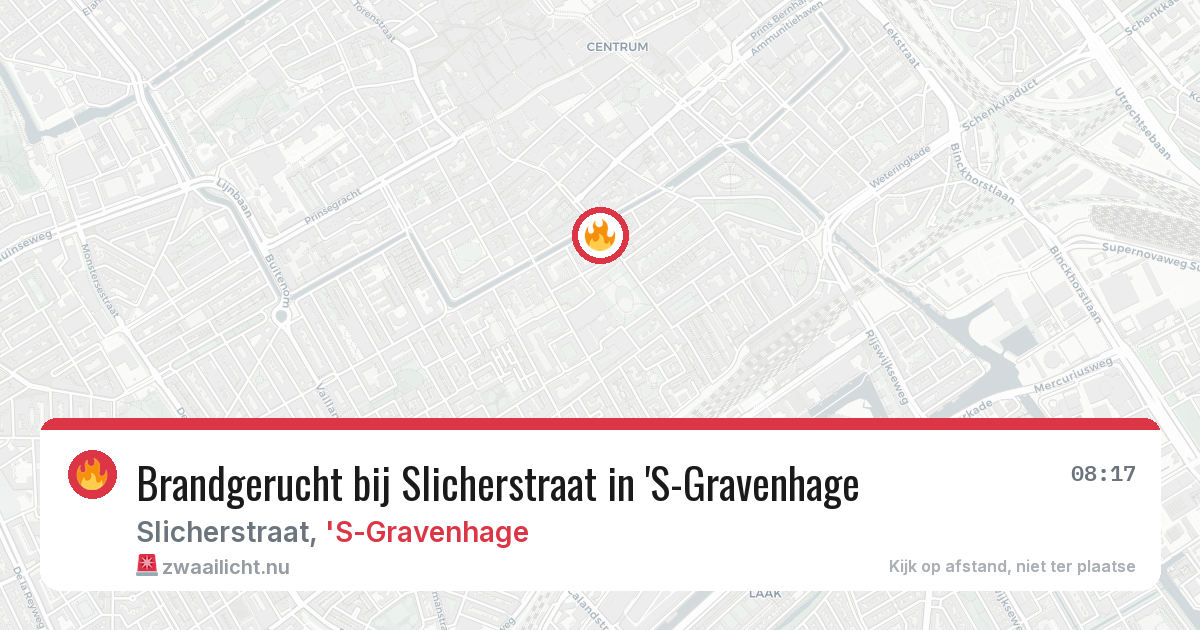 Brandgerucht bij Slicherstraat in 'S-Gravenhage — 18 mei 2026