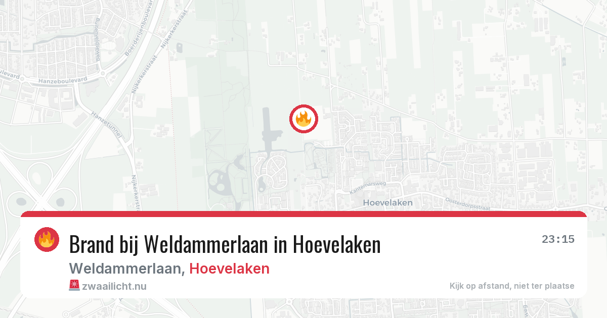Brand bij Weldammerlaan in Hoevelaken — 5 mrt 2026