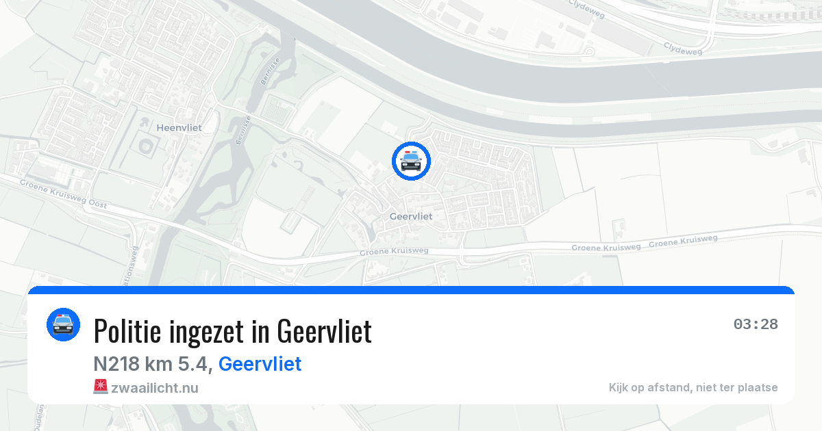 Politie ingezet in Geervliet — 15 jul 2026 | 🚨 Zwaailicht.nu