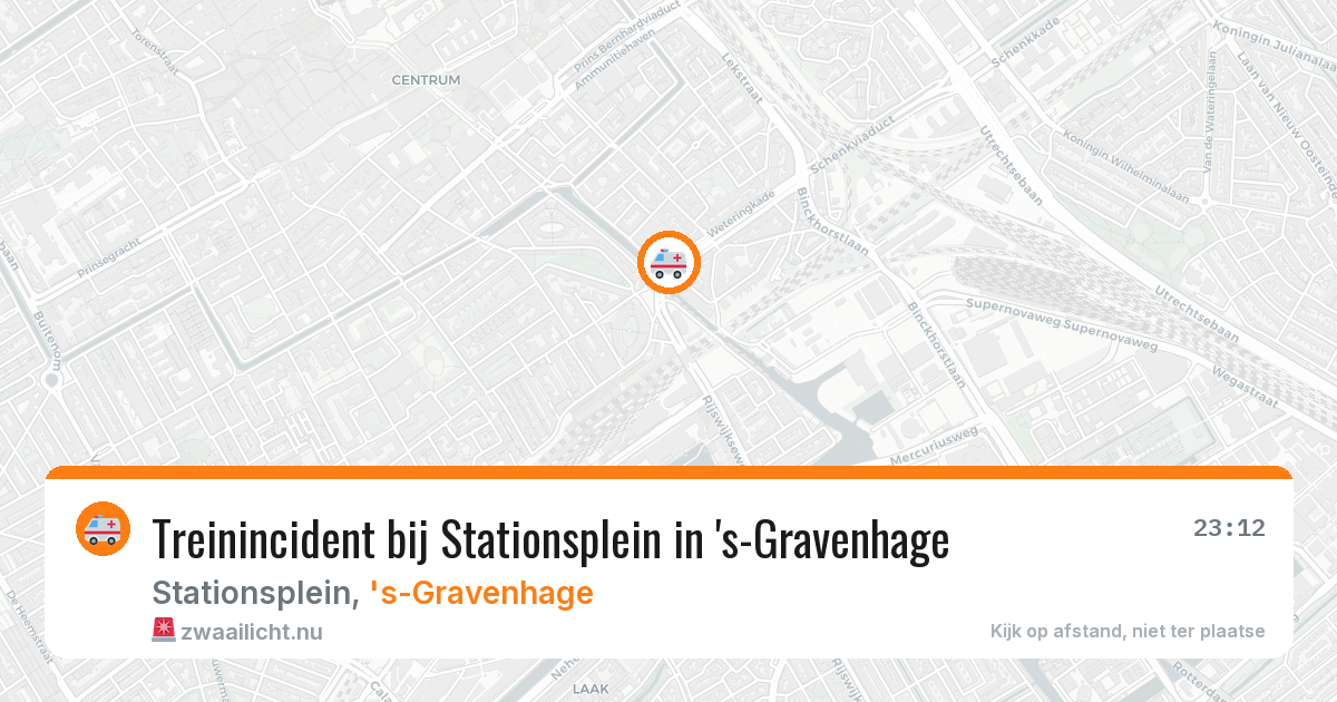 Treinincident bij Stationsplein in 's-Gravenhage — 14 mrt 2026
