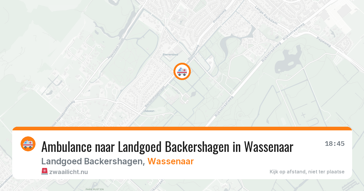 Ambulance naar Landgoed Backershagen in Wassenaar — 13 jul 2026