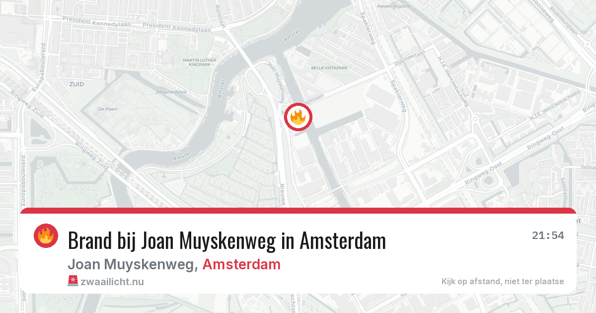Brand bij Joan Muyskenweg in Amsterdam — 23 jul 2026