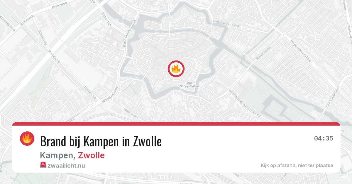 Brand bij Kampen in Zwolle — 15 jul 2026