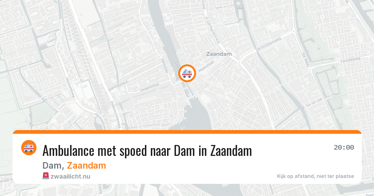 Ambulance met spoed naar Dam in Zaandam — 17 mei 2026