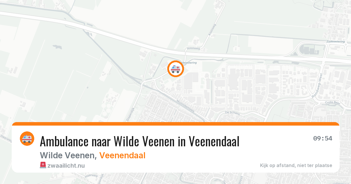 Ambulance naar Wilde Veenen in Veenendaal — 15 jul 2026