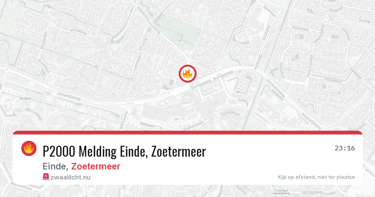 P2000 Melding Einde, Zoetermeer — 7 mei 2026