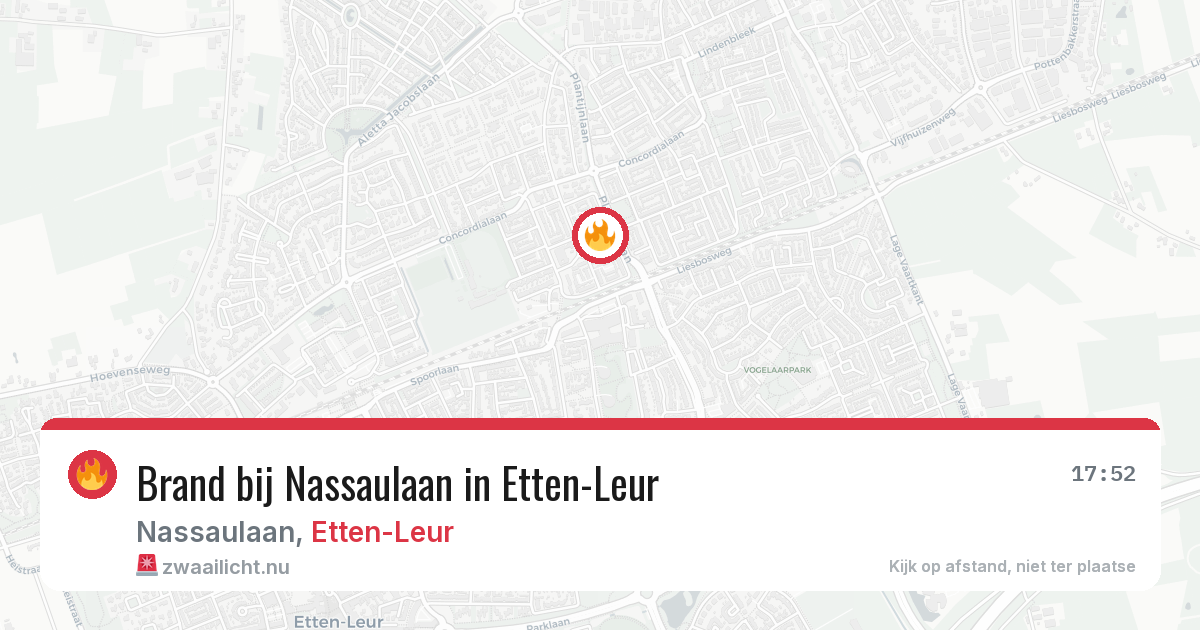 Brand bij Nassaulaan in Etten-Leur — 7 jun 2026