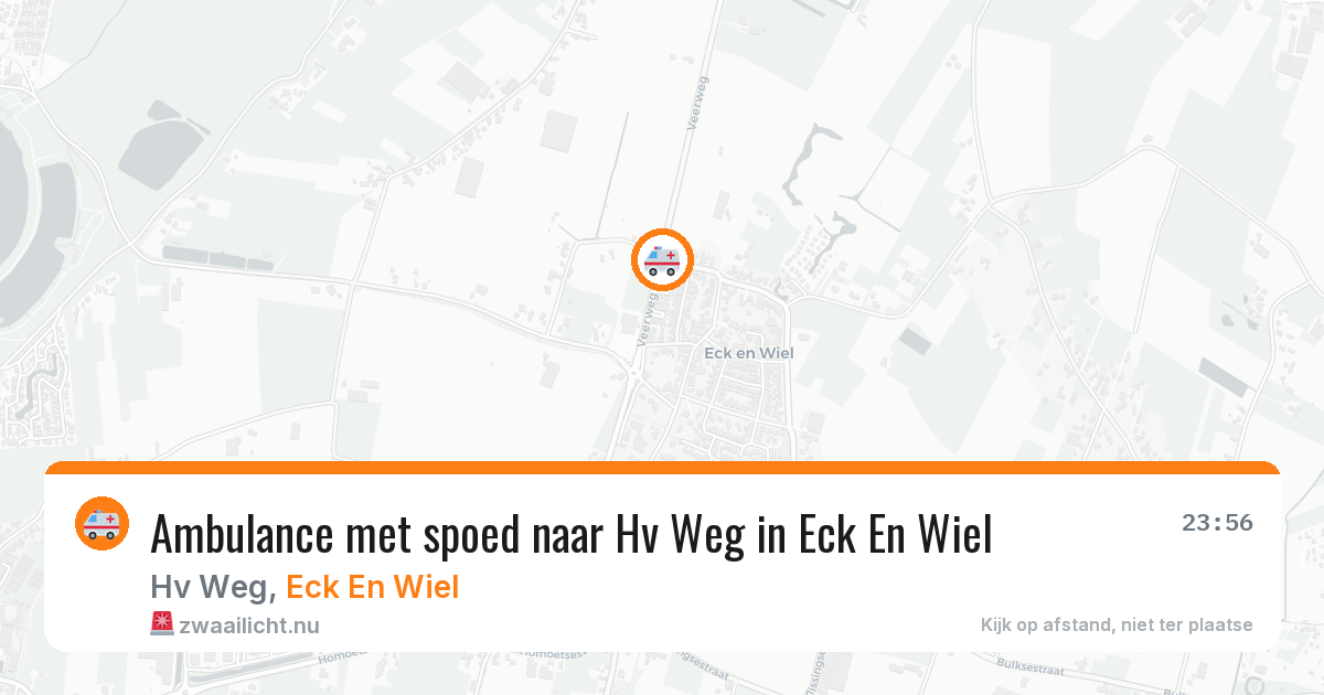 Ambulance met spoed naar Hv Weg in Eck En Wiel — 24 mei 2026