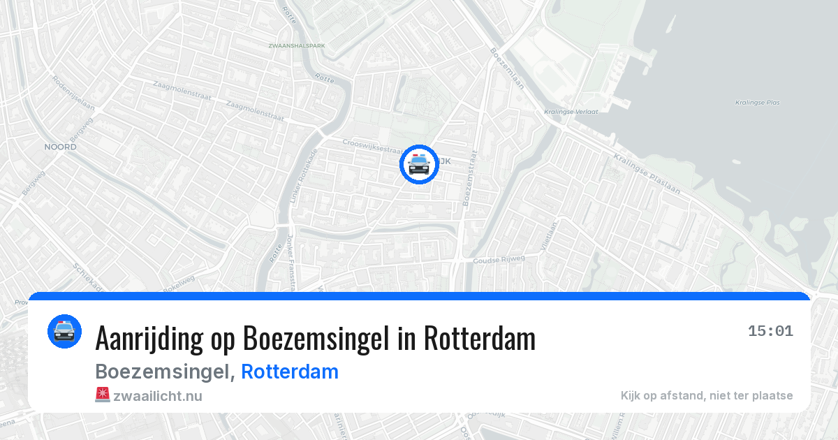 Aanrijding op Boezemsingel in Rotterdam — 24 jul 2026