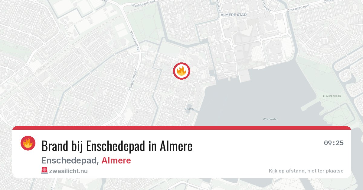 Brand bij Enschedepad in Almere — 9 jul 2026