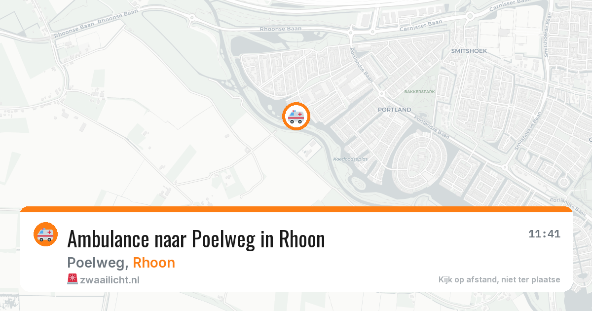 Ambulance naar Poelweg in Rhoon — 27 jul 2026