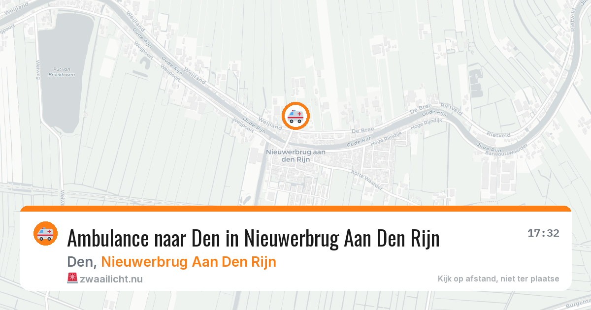 Ambulance naar Den in Nieuwerbrug Aan Den Rijn — 12 mrt 2026
