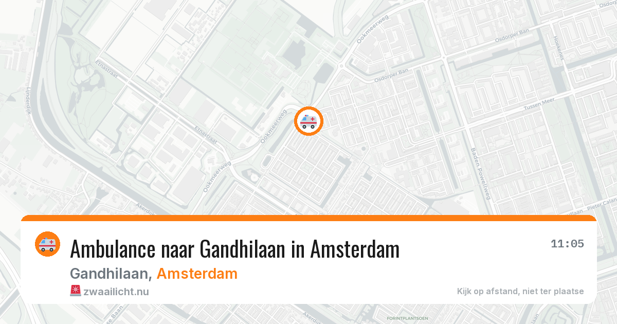 Ambulance naar Gandhilaan in Amsterdam — 18 jul 2026