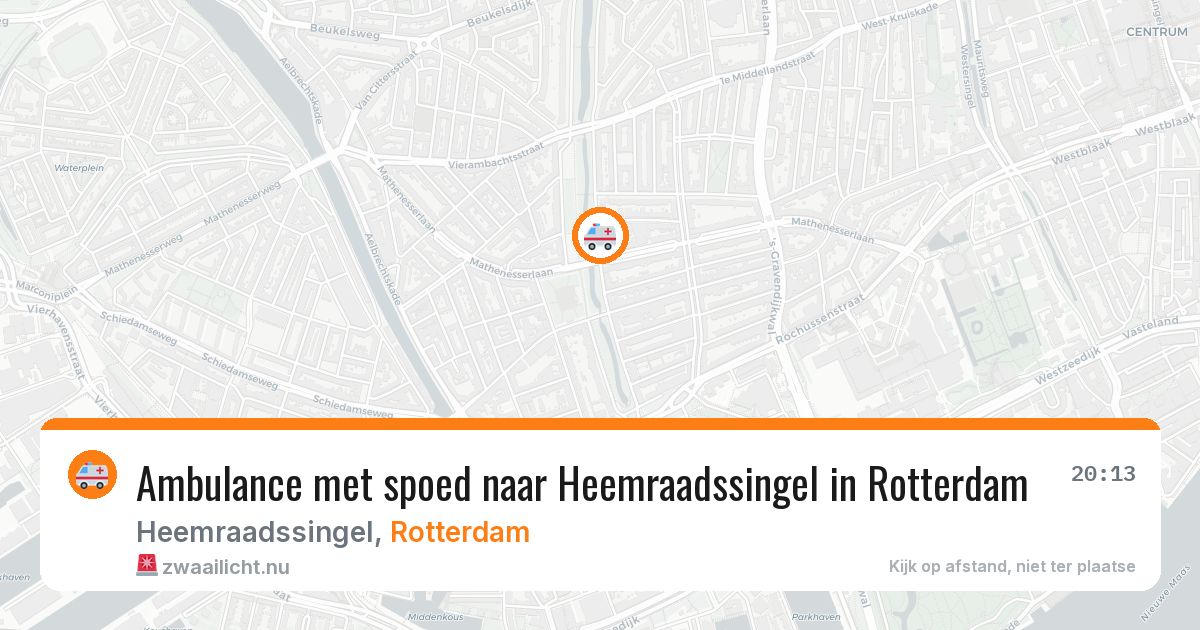 Ambulance met spoed naar Heemraadssingel in Rotterdam — 24 mrt 2026
