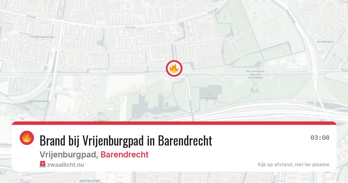 Brand bij Vrijenburgpad in Barendrecht — 21 mei 2026