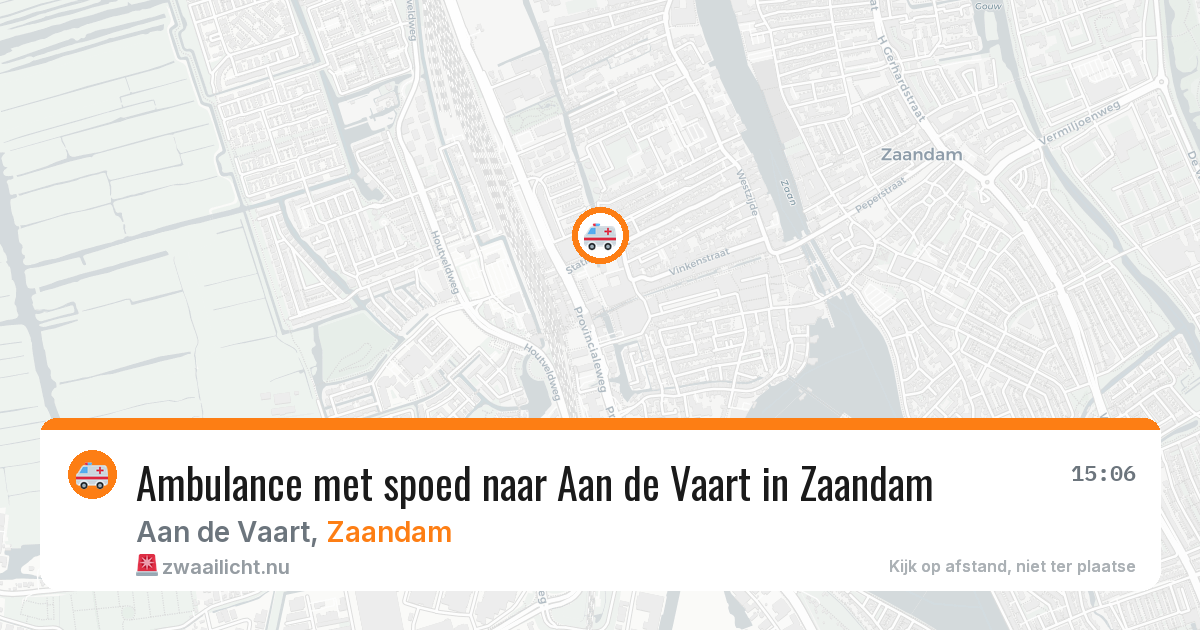 Ambulance met spoed naar Aan de Vaart in Zaandam — 24 jul 2026