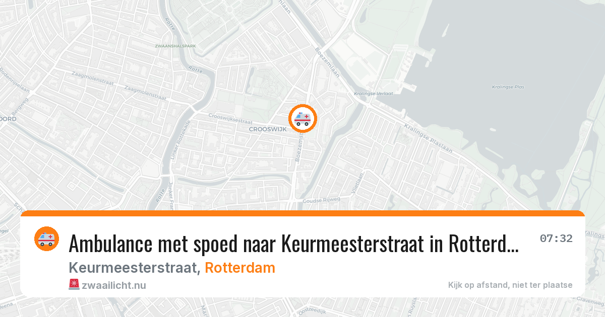 Ambulance met spoed naar Keurmeesterstraat in Rotterdam — 27 apr 2026