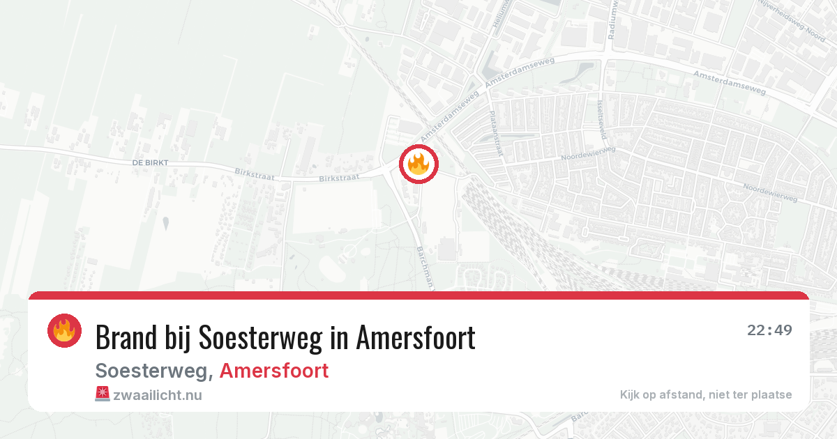 Brand bij Soesterweg in Amersfoort — 6 apr 2026