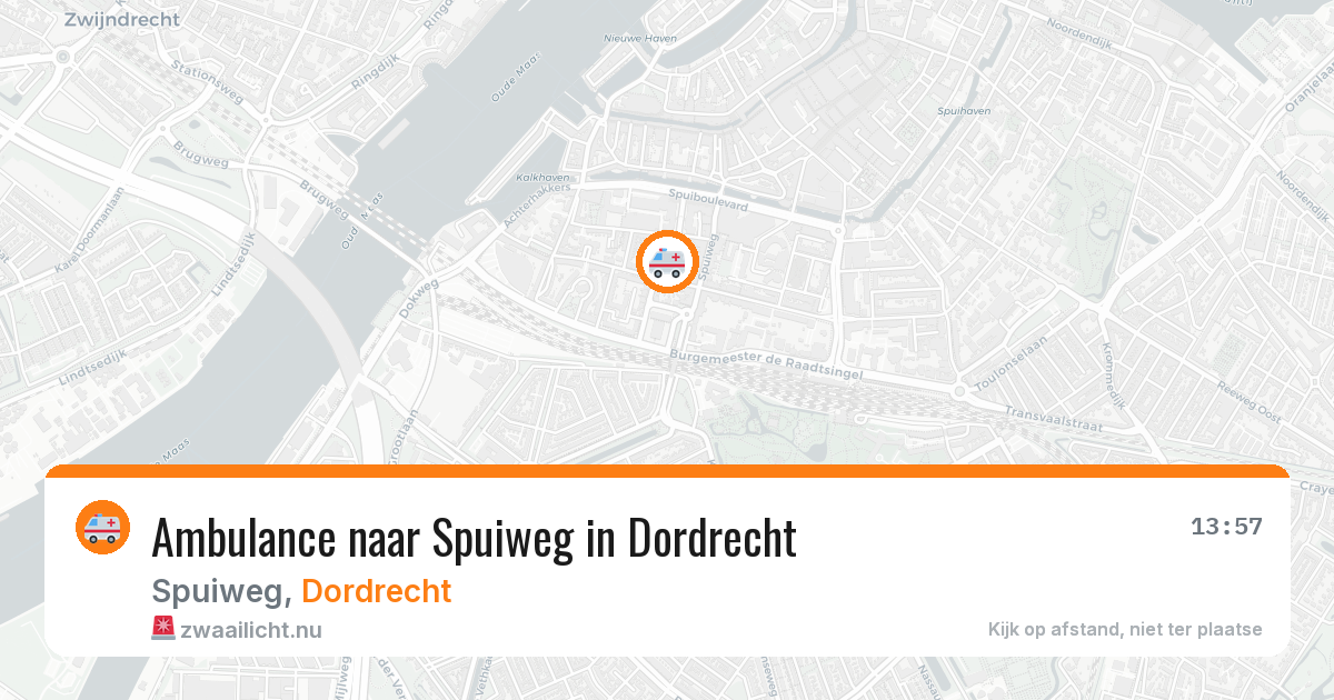 Ambulance naar Spuiweg in Dordrecht — 2 mrt 2026
