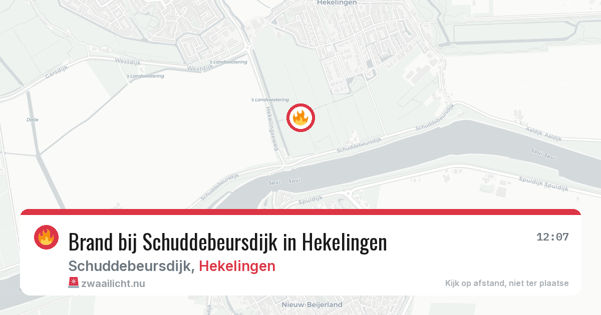 Brand bij Schuddebeursdijk in Hekelingen — 28 mei 2026