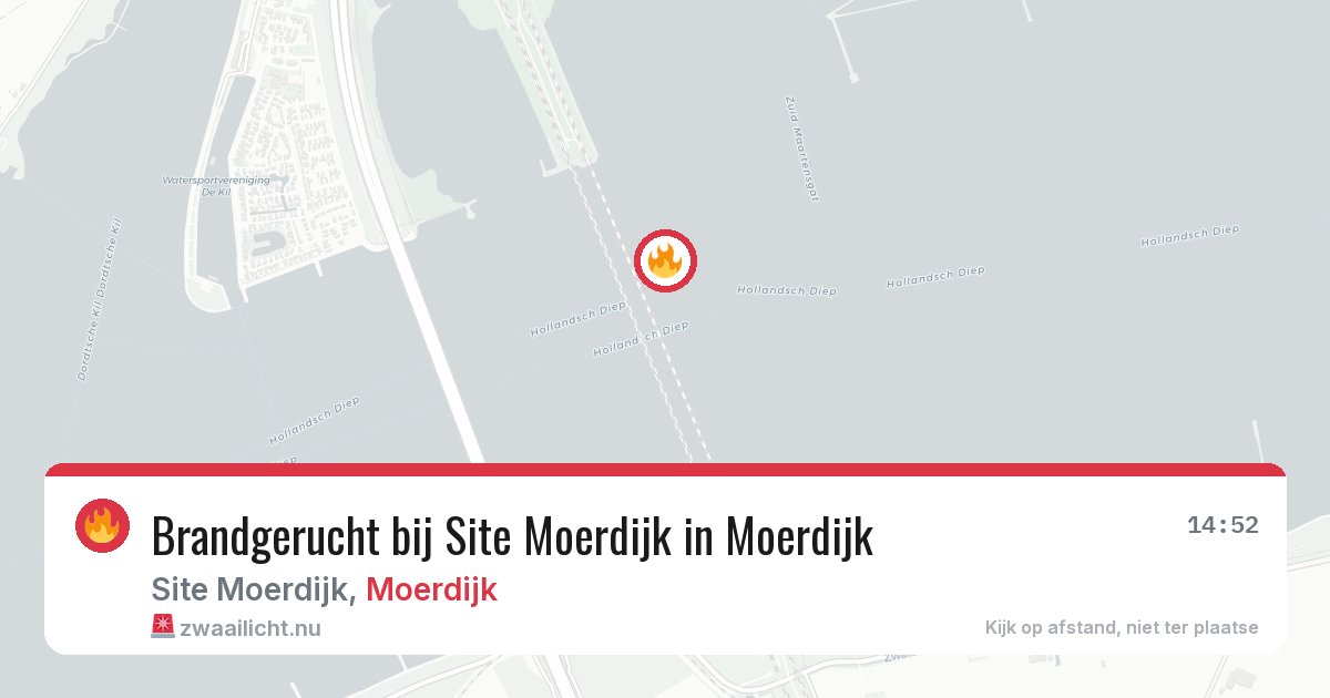 Brandgerucht bij Site Moerdijk in Moerdijk — 16 jul 2026