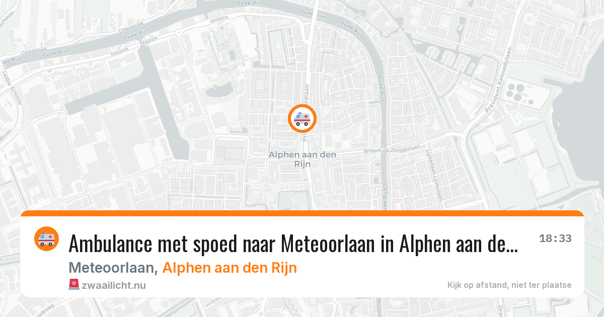 Ambulance met spoed naar Meteoorlaan in Alphen aan den Rijn — 19 jan 2026