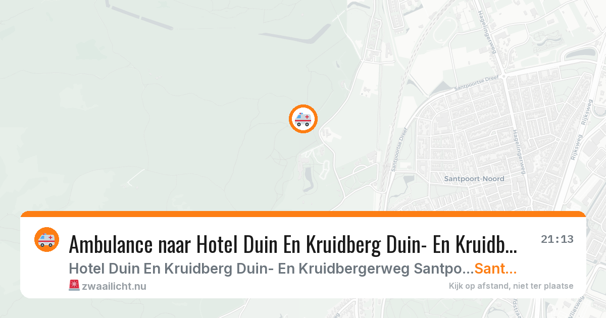 Ambulance naar Hotel Duin En Kruidberg Duin- En Kruidbergerweg Santpoort-noord in Santpoort-Noord — 11 jul 2026
