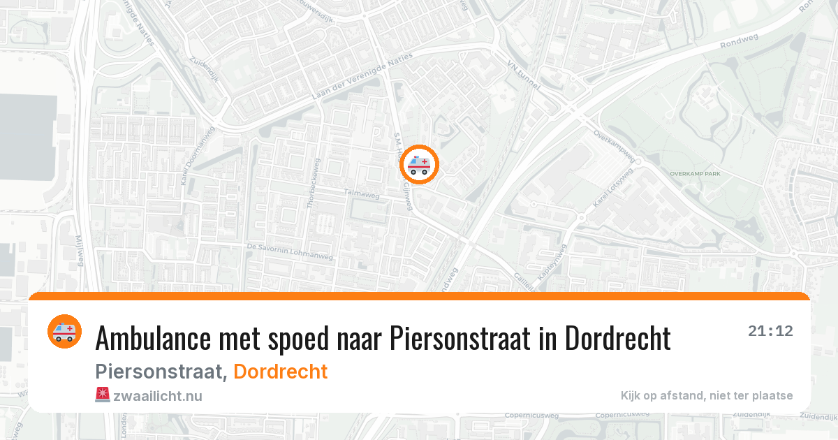 Ambulance met spoed naar Piersonstraat in Dordrecht — 11 mei 2026