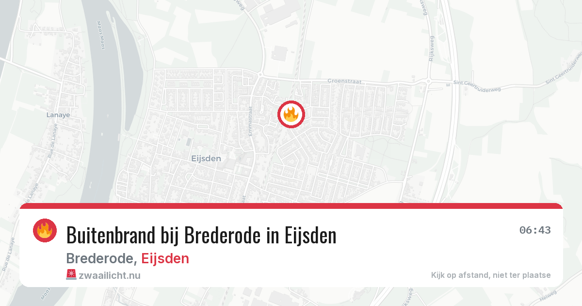 Buitenbrand bij Brederode in Eijsden — 9 apr 2026