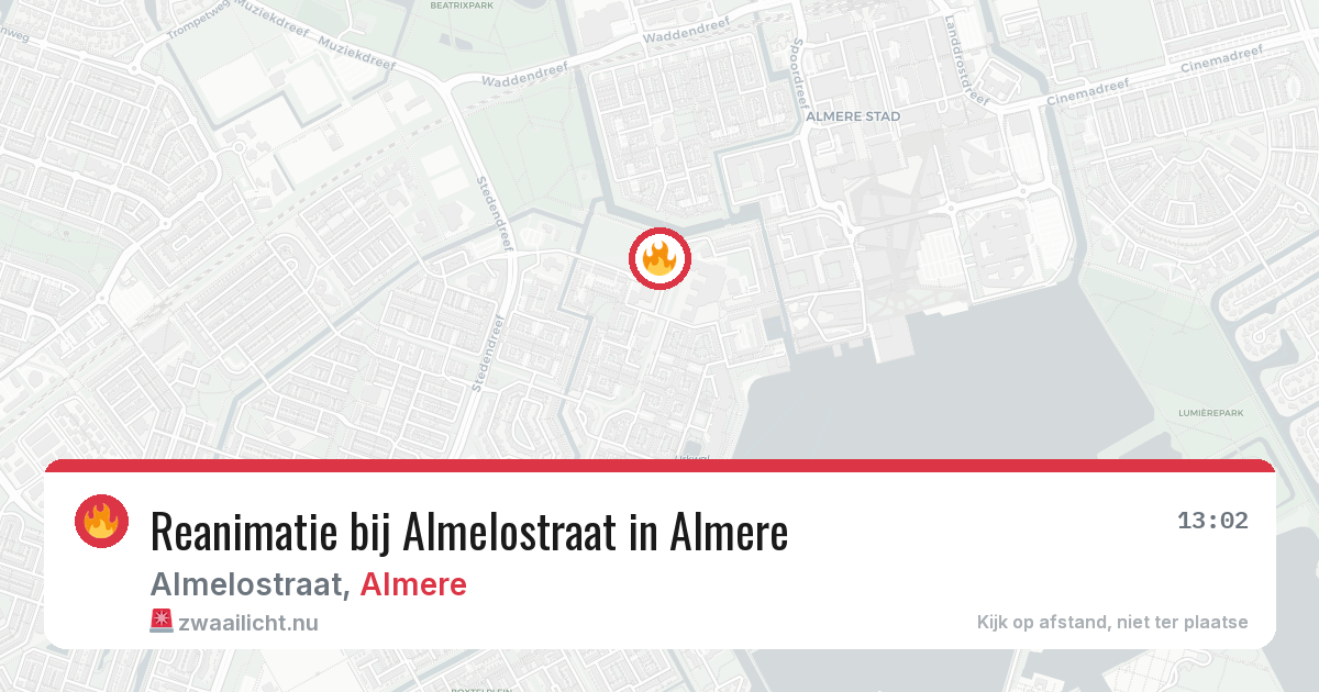Reanimatie bij Almelostraat in Almere — 6 apr 2026