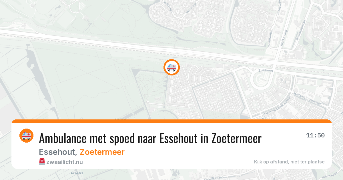 Ambulance met spoed naar Essehout in Zoetermeer — 14 jul 2026