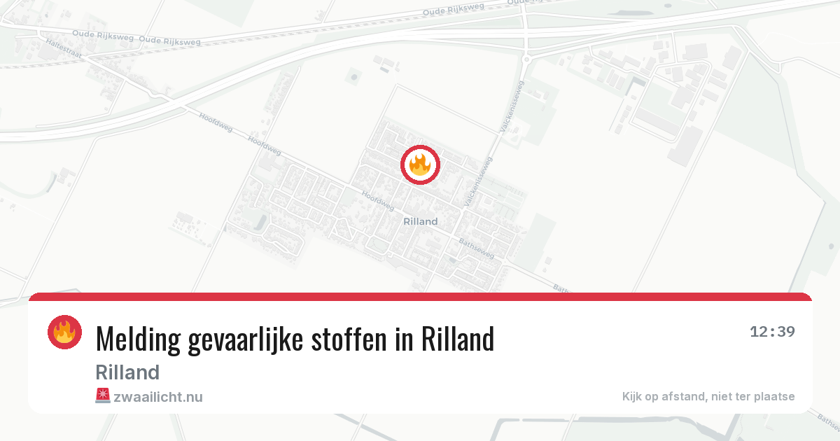 Melding gevaarlijke stoffen in Rilland — 17 mrt 2026
